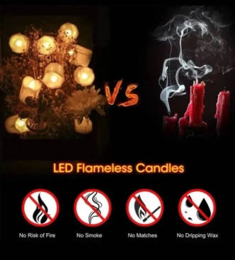 Pack of 3 LED Flameless Popular Candlelight - Elegant, Safe & Realistic Mood Lighting