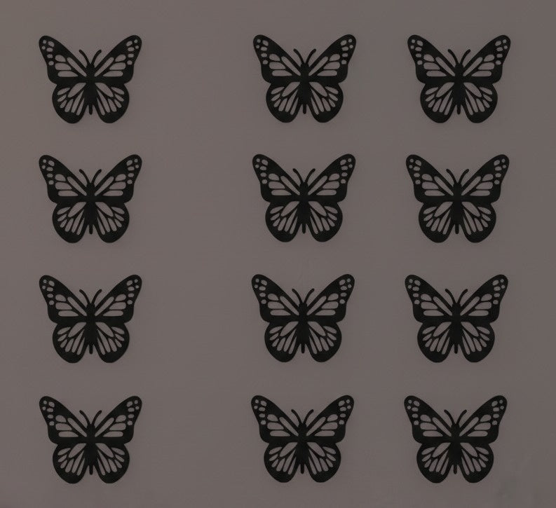 Wooden butterfly wall decor with LED candle light