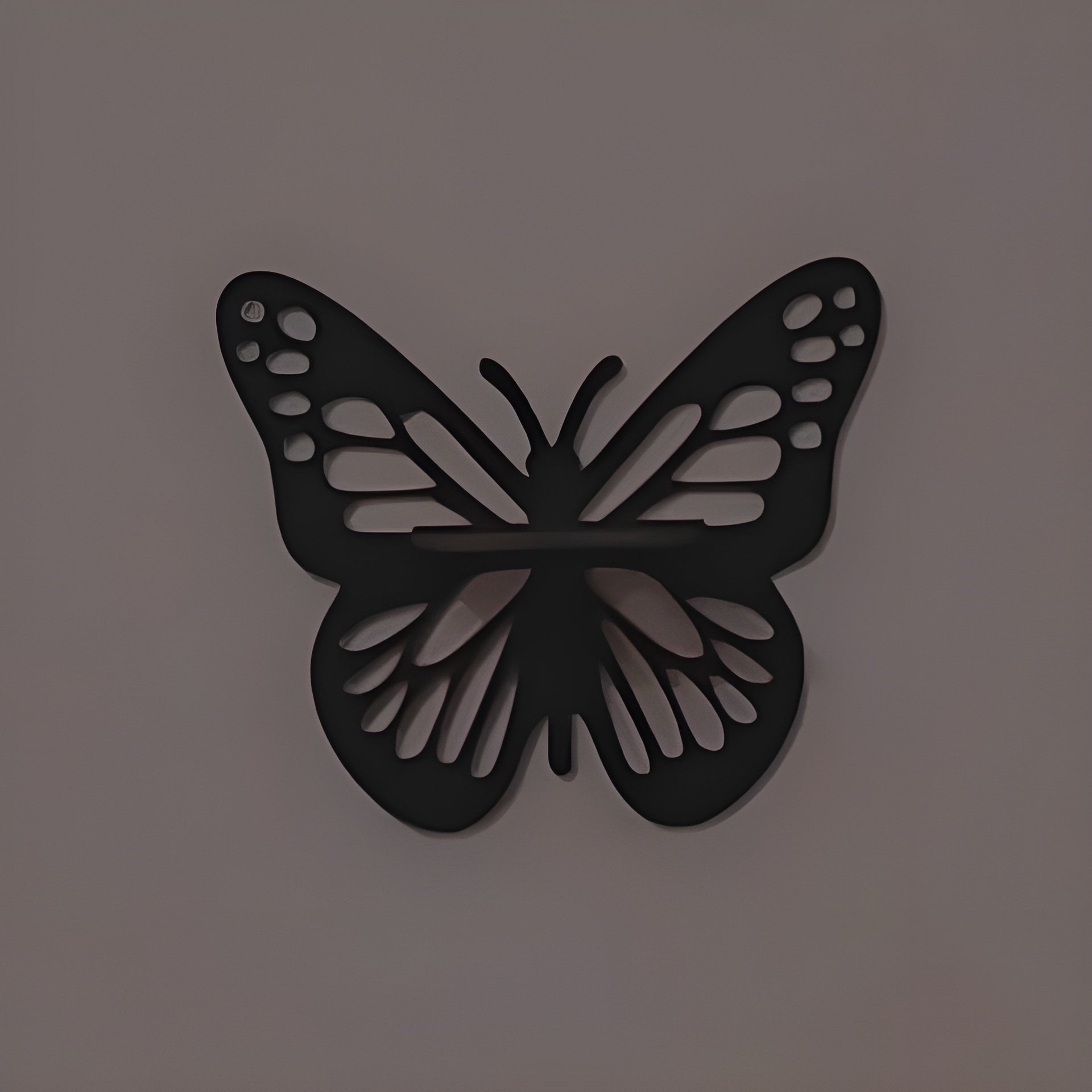 Wooden butterfly wall decor with LED candle light